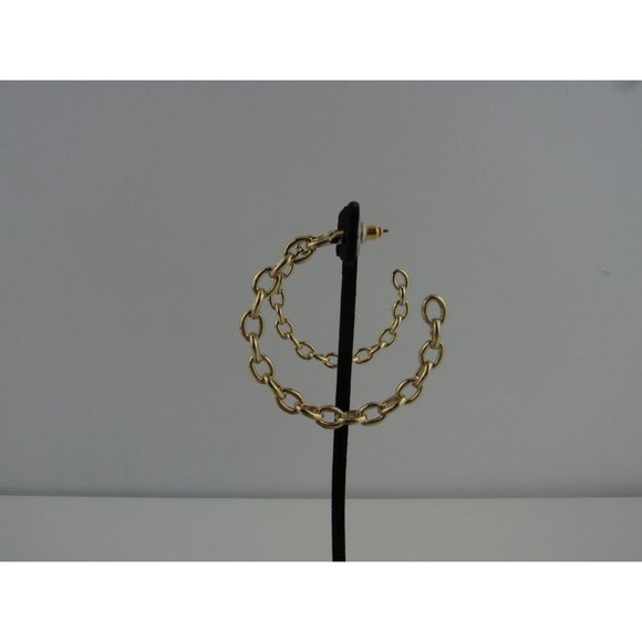 NWT EXPRESS INTERLOCKING CHAIN HOOP EARRINGS - Picture 7 of 10